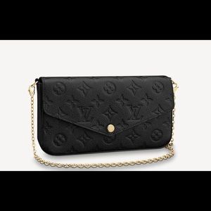 Black Louis Vuitton Felicie Monogram Empreinte Leather